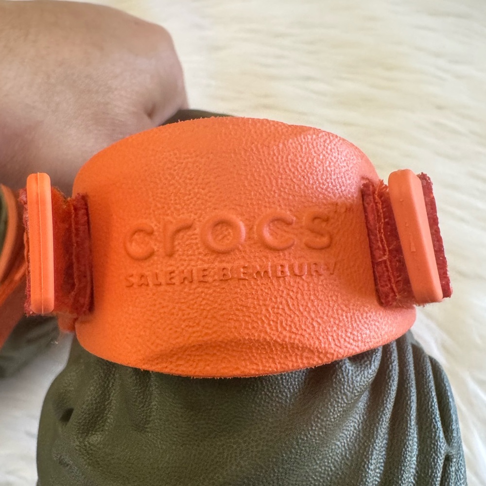 Crocs x Salehe Bembury Pollex Clog Army Green Slip Ons Womens 6 Men’s 4 - Picture 13 of 14